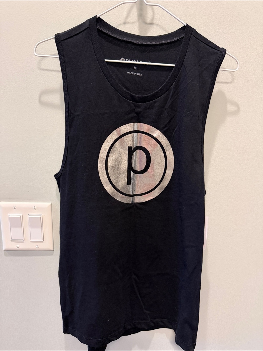 Pure Barre Black Logo Muscle Tank Top